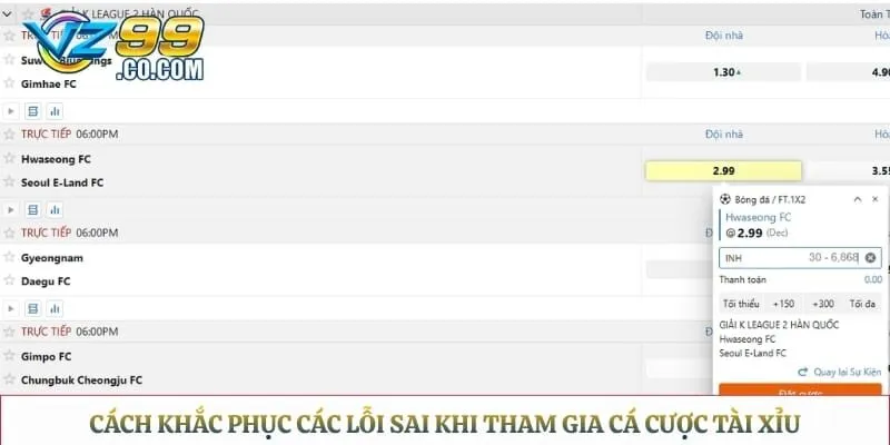 Cách khắc phục các lỗi sai khi tham gia cá cược tài xỉu