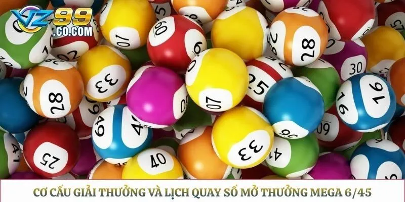 Cơ cấu giải thưởng và lịch quay số mở thưởng Mega 6/45