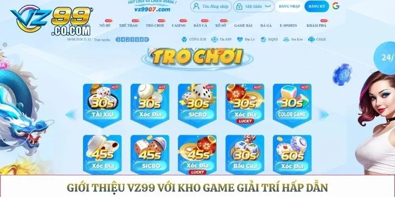 Giới thiệu Vz99 với kho game giải trí hấp dẫn