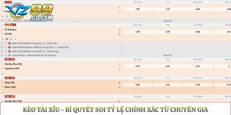 Kèo Tài Xỉu - Bí Quyết Soi Tỷ Lệ Chính Xác Từ Chuyên Gia