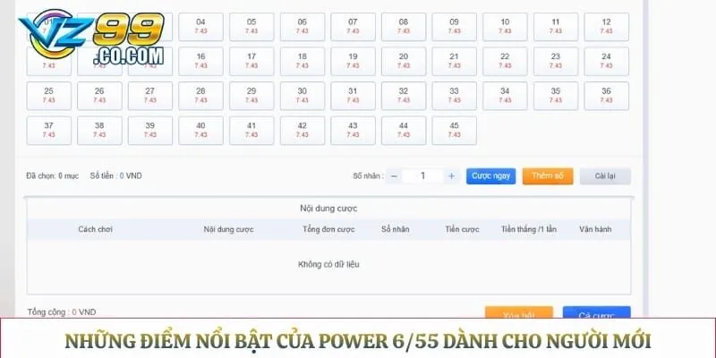 Những điểm nổi bật của Power 6/55 dành cho người mới