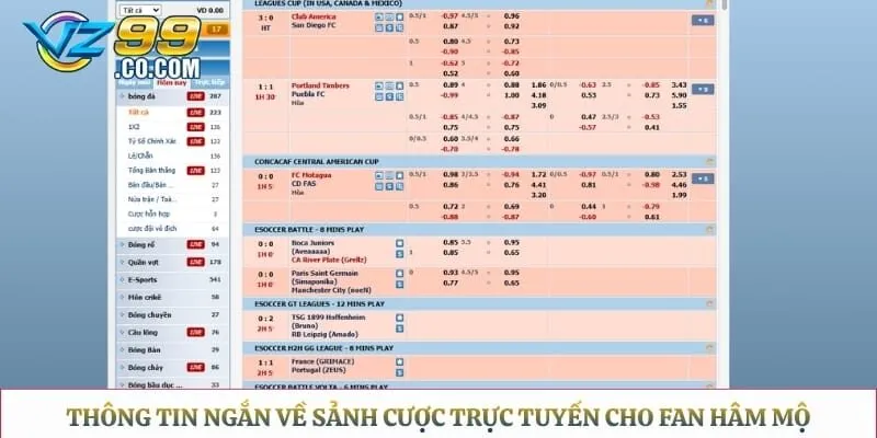 Thông tin ngắn về sảnh cược trực tuyến cho fan hâm mộ